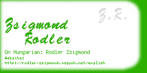 zsigmond rodler business card